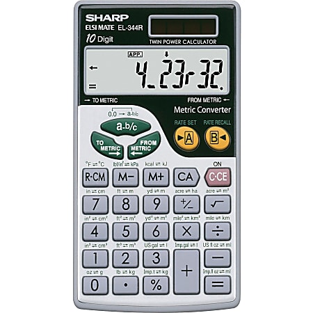 Sharp® EL-344RB Handheld Calculator