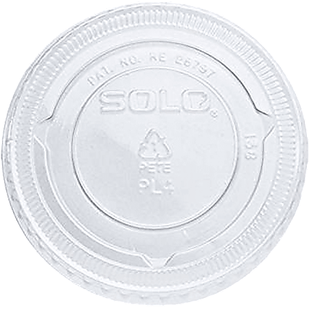 Solo® PET Plastic Soufflé Portion Cup Lids, Large, Clear, Pack Of 2,500