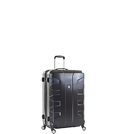 ful Laguna ABS Upright Rolling Suitcase, 22 7/8"H x 15 3/4"W x 8 1/4"D, Black