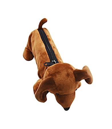 Dog Shaped Plush Pencil Bag