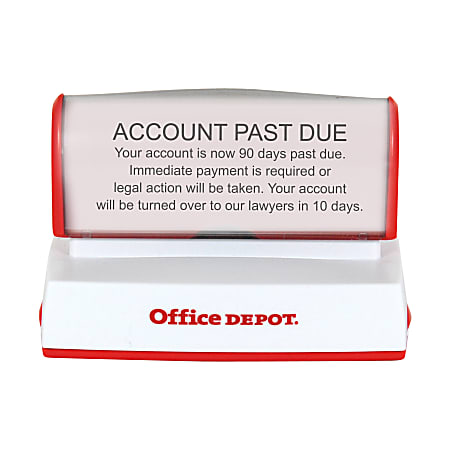 Custom Office Depot® Brand Pre-Inked Stamp, 1-7/16" x 2-15/16" Impression