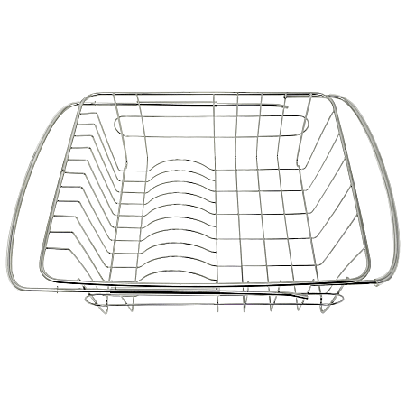 Better Houseware Adjustable Over-the-Sink Dish Drainer, 5"H x 11-1/2"W x 16-1/2"D, Silver
