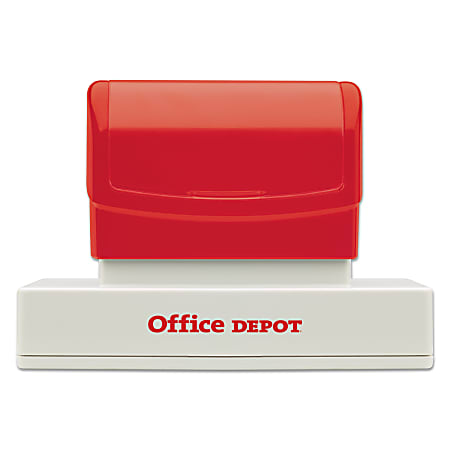 Custom Office Depot&reg; Brand Pre-Inked Stamp, 1-13/16" x 3-13/16" Impression