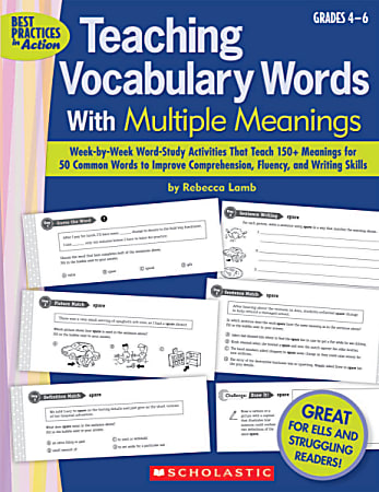 Scholastic Teaching Vocabulary Words With Multiple Meanings (Grades 4-6)