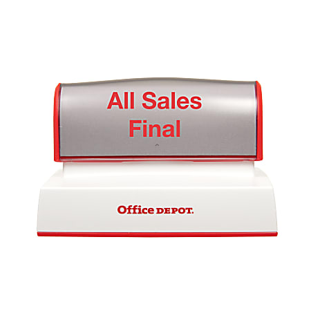 Custom Office Depot® Brand   Pre-Inked Stamp, 2-5/8" x 3-5/8" Impression