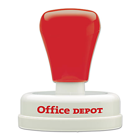 Custom Office Depot® Brand Pre-Inked Round Stamp, 1-3/4" Diameter Impression