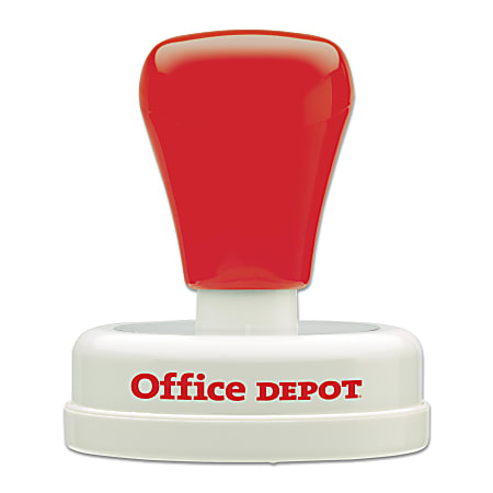 Custom Office Depot&reg; Brand Pre-Inked Round Stamp, 1-3/4" Diameter Impression