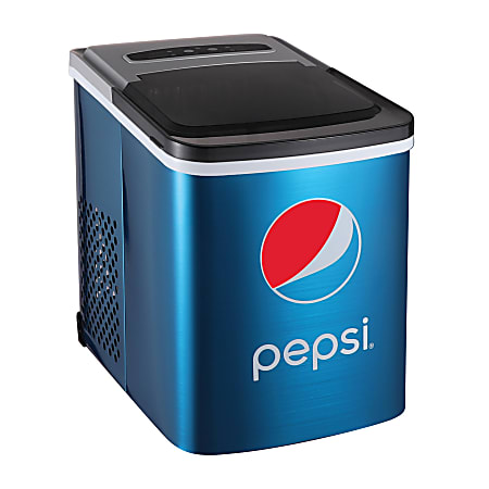 Pepsi 120W Portable Compact Ice Maker With Built-in Bottle Opener, Blue