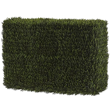 Nearly Natural Cedar Hedge 20”H Artificial Decorative Indoor/Outdoor Plant, 20”H x 29”W x 11-1/2”D, Green
