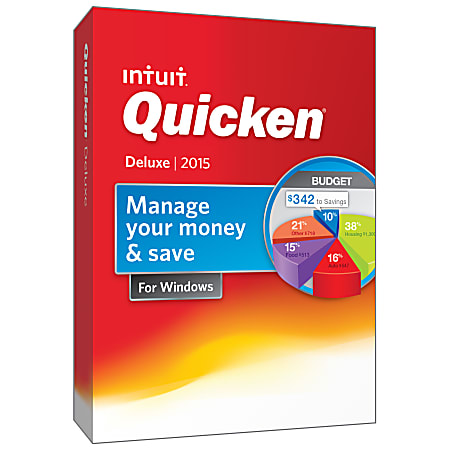Quicken® Deluxe 2015, For Windows, Traditional Disc