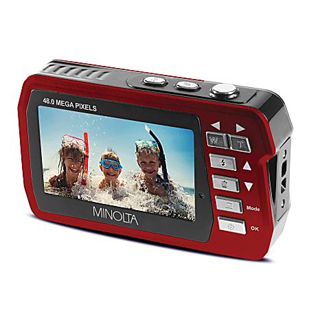 Minolta MN40WP 48.0 Megapixel Waterproof Digital Camera Red