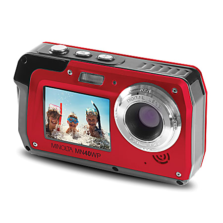 Minolta MN40WP 48.0 Megapixel Waterproof Digital Camera Red