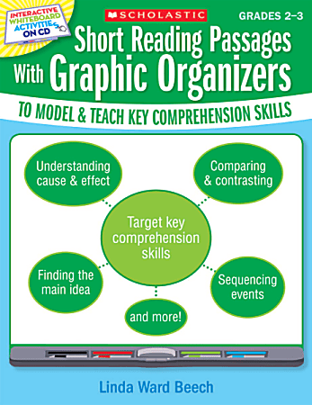 Scholastic Short Reading Passages With Graphic Organizers To Model And Teach Key Comprehension Skills: Grades 2-3