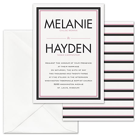 Modern Script 5 x 7 Envelopes with Return Address