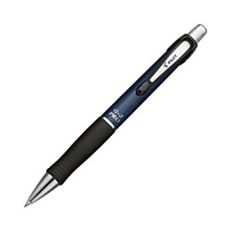 Pilot® G-2™ Pro Retractable Gel Ink Pen, Fine Point, 0.7 mm, Blue Barrel, Black Ink