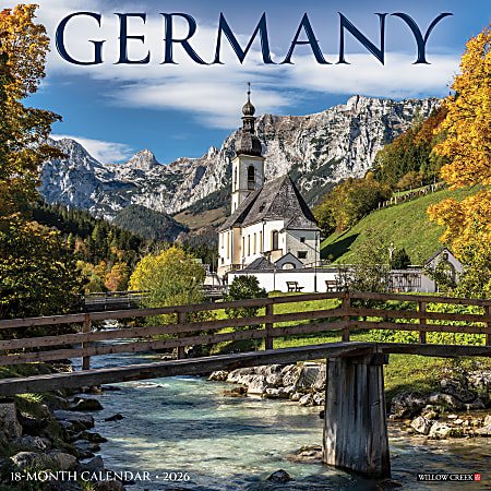 2026 Willow Creek Press Scenic Monthly Wall Calendar, 12" x 12", Germany, January To December, 55809