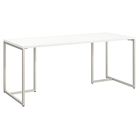 kathy ireland® Office by Bush Business Furniture Method Table 72"W Computer Desk, White, Standard Delivery