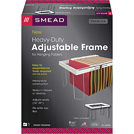 Smead Heavy-Duty Adjustable Hanging Folder Frame - Letter - 16 Smead Heavy-Duty Adjustable Hanging Folder Frame - Letter - 16