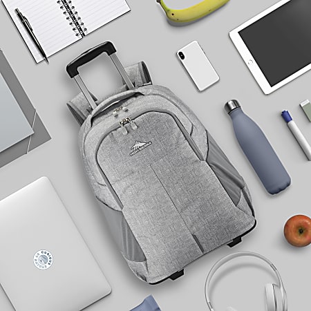 High Sierra Powerglide Pro Backpack With 15.6 Laptop Pocket Silver Office Depot