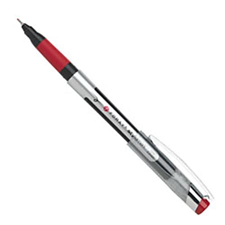 FORAY® Porous Point Pen, Fine Point, 0.5 mm, Silver Barrel, Red Ink