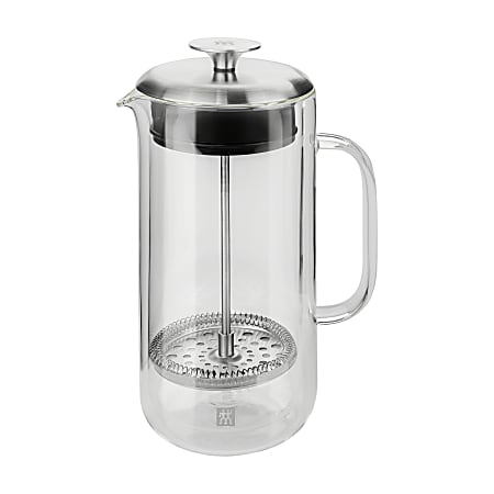 Zwilling Sorrento Plus Double Wall French Press, 3.4 Cups, Clear