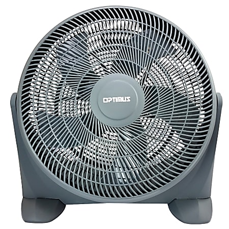 Optimus Turbo High-Performance 3-Speed Air Circulator, 24" x 22", Gray