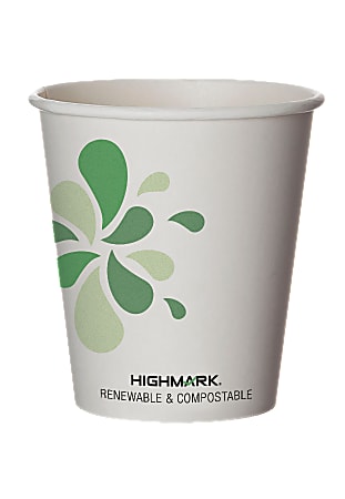 Highmark® ECO Compostable Hot Coffee Cups, 10 Oz,