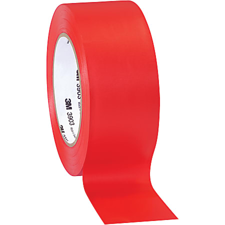 3M™ 3903 Tartan™ Duct Tape, 3" Core, 2" x 50 Yd., Red, Case Of 3