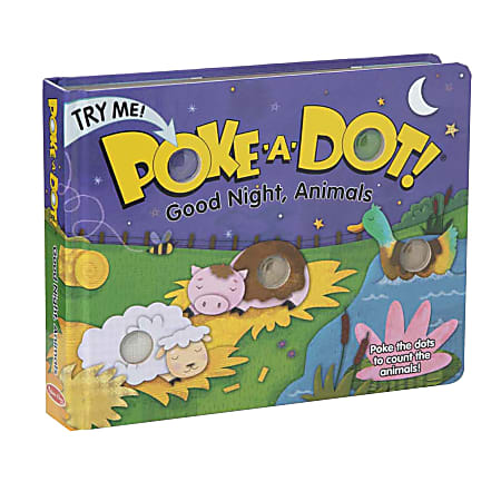 Melissa & Doug Poke-A-Dot Interactive Board Book, Good Night Animals