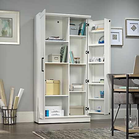 Sauder HomePlus Storage Cabinet 12 Shelves Soft White - Office Depot