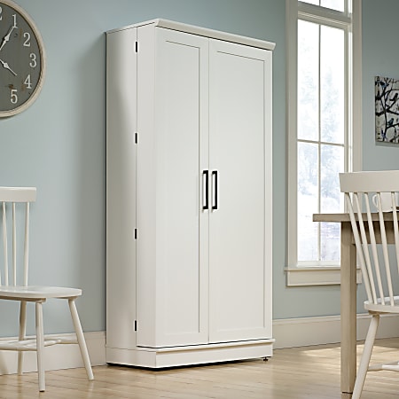 Sauder HomePlus Storage Cabinet, Soft White Finish