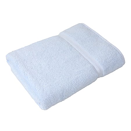 1888 Mills Premier Bath Towels, 27" x 54", Light Blue, Pack Of 48 Towels