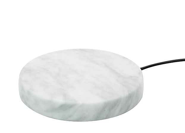 Eggtronic Marble Wireless Charging Pad For Qi-Enabled Devices, 10W, White, MPWH10