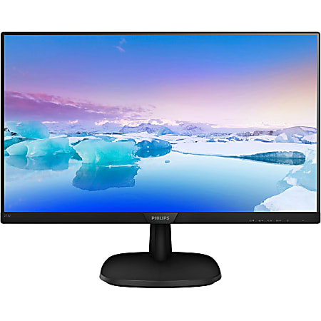 Philips 273V7QJAB 27" Class Full HD LCD Monitor - 16:9 - Textured Black - 27" Viewable - In-plane Switching (IPS) Technology - WLED Backlight - 1920 x 1080 - 16.7 Million Colors - 250 Nit - 5 msGTG - 75 Hz Refresh Rate - HDMI - VGA - DisplayPort