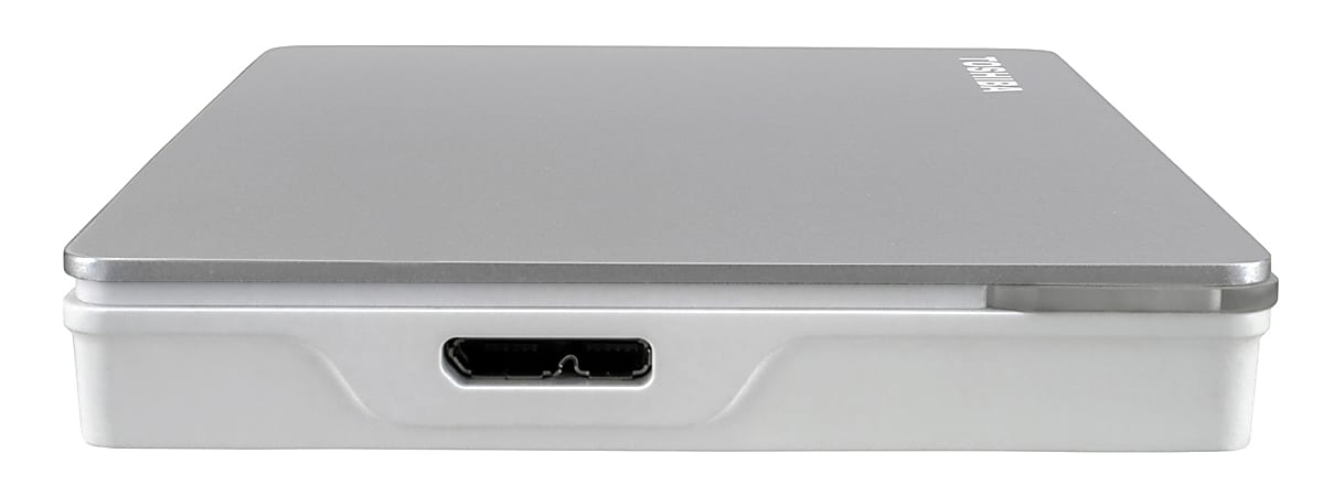 Toshiba Canvio Flex Portable External Hard Drive 1TB Silver - Office Depot