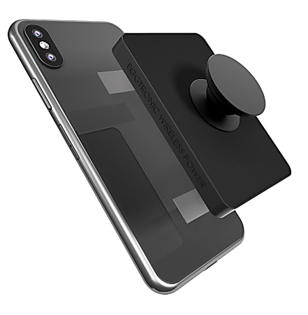 Eggtronic Power Bank, With Phone Pop Grip, Black, PPBK2