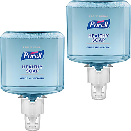 Purell® Professional HEALTHY SOAP Antimicrobial Foam Hand Soap ES4 Refills, Fresh Scent, 1,200 mL, Blue, Pack Of 2 Bottles