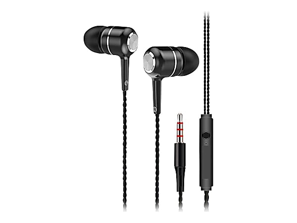 B3E K1 - Earphones with mic - in-ear - wired - 3.5 mm jack - black