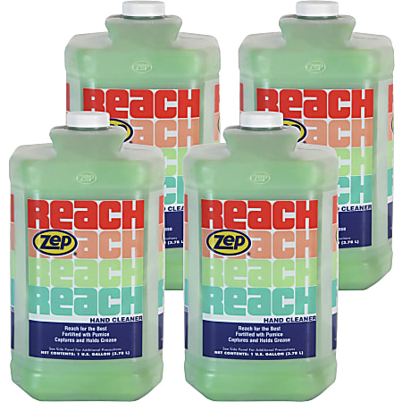 Zep Commercial Reach Liquid Hand Soap Cleaner, Almond Scent, 128 Oz Bottle