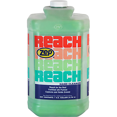 Zep Commercial Reach Liquid Hand Soap Cleaner, Almond Scent, 128 Oz Bottle