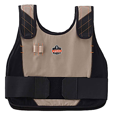 Ergodyne Chill-Its® Phase Change Cooling Vest, Premium Flame-Resistant, Large/X-Large, Khaki