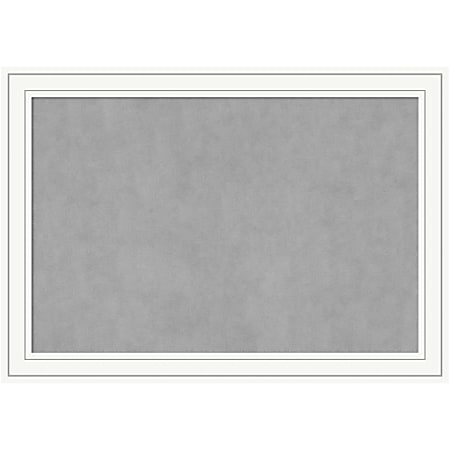 Amanti Art Magnetic Bulletin Board, Steel/Aluminum, 41" x 29", Craftsman White Wood Frame