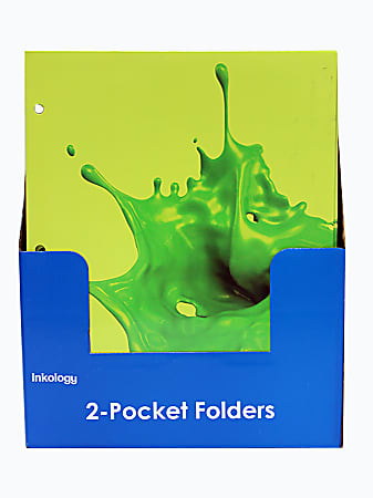 Inkology 2-Pocket Portfolios, Nickelodeon Slime, 9-1/2