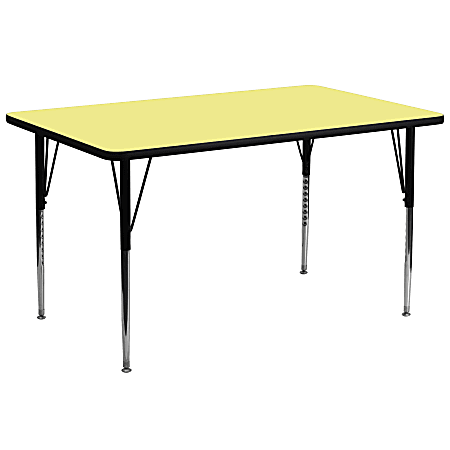 Flash Furniture Rectangular Activity Table, 30-1/8" x 30", Yellow