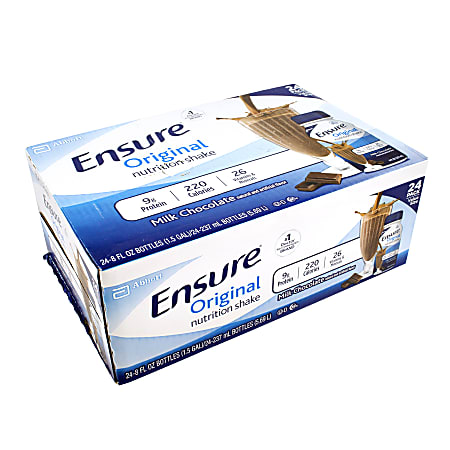 Ensure Original Nutrition Shakes, Milk Chocolate, 8 Oz, Pack Of 24