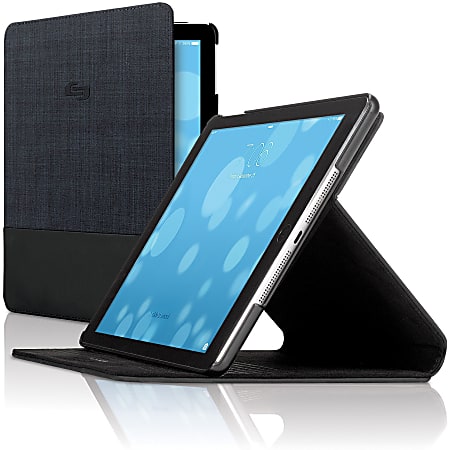 Solo Velocity Carrying Case Apple iPad Air, iPad Air 2 Tablet - Navy - Scuff Resistant, Scratch Resistant, Anti-slip Base - Silicone Base - 9.5" Height x 0.6" Width