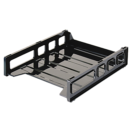 Officemate® Front Load Letter Tray, 10 1/2"H x 12 1/2"W x 2 7/8"D, Black