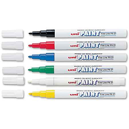 uni POSCA PC 3M Water Based Paint Markers Reversible Fine Tip Assorted  Colors Pack Of 8 Markers - Office Depot