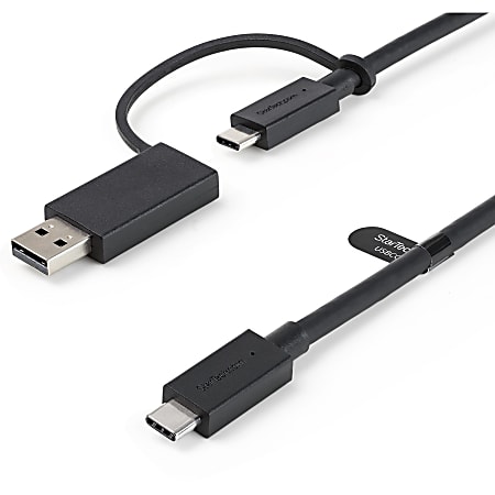 StarTech.com 3ft/1m USB-C Cable with USB-A Adapter Dongle,