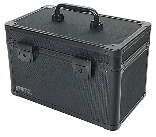 IdeaStream Metal Divided Storage Box, 8"H x 7"W x 7"D, Black